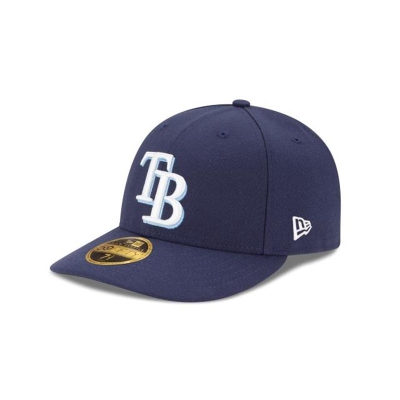 Blue Tampa Bay Rays Hat - New Era MLB Authentic Collection Low Profile 59FIFTY Fitted Caps USA5814693